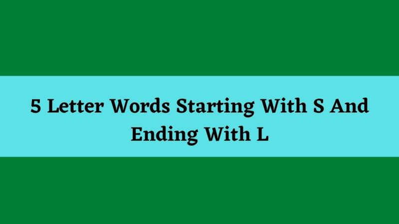 5 Letter Words Starting With S L